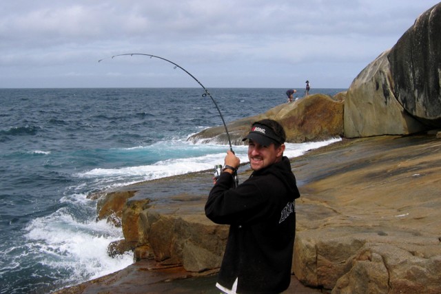 Hooked up on a salmon Hooked up on a salmon